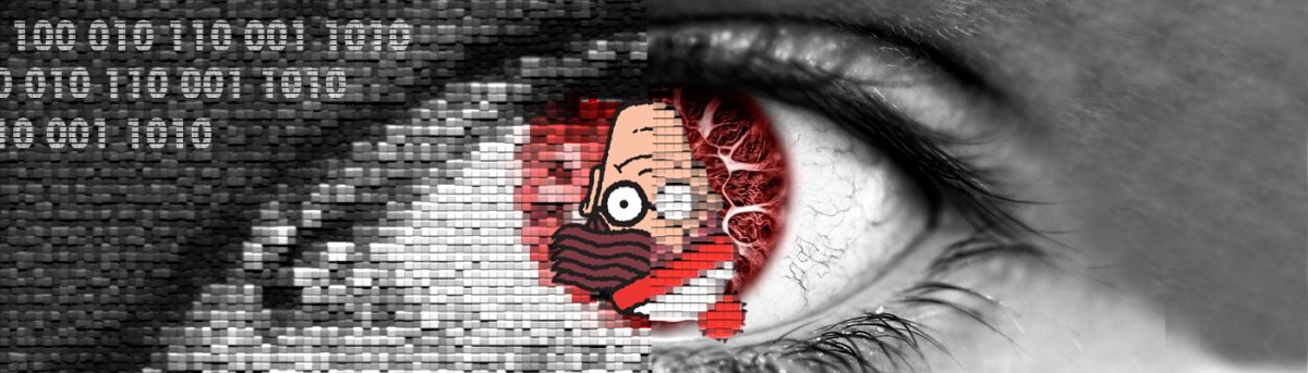 digitized Waldo face in human eye