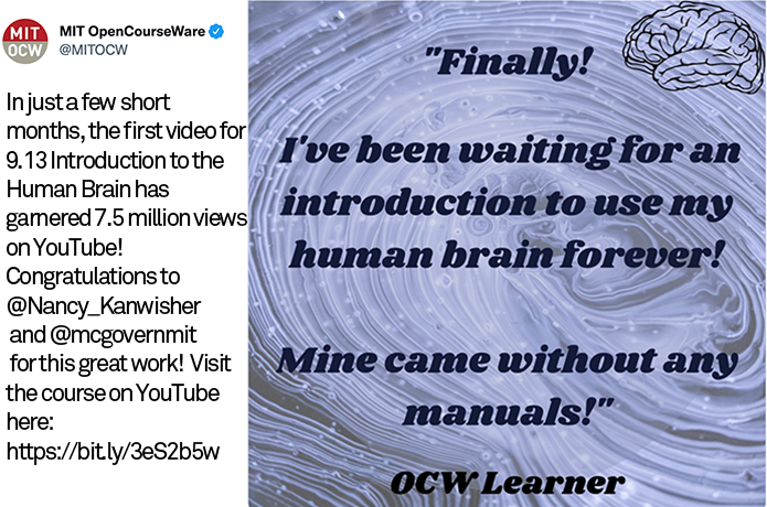 Finally! I've been waiting for an introduction to use my human brain forever! Mine came without any manual! - quote from an OCW Learner