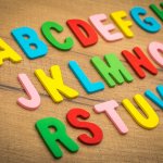 colorful letters on a table