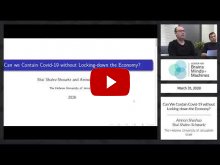 Embedded thumbnail for Can we Contain Covid-19 without Locking-down the Economy?