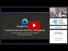 Embedded thumbnail for  Demis Hassabis: Towards General Artificial Intelligence (1:07:29)